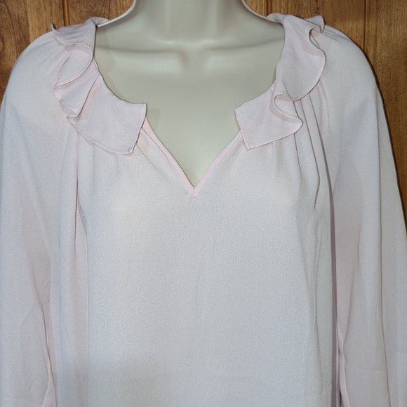 Elle Blush Ruffle Blouse - Picture 2 of 7